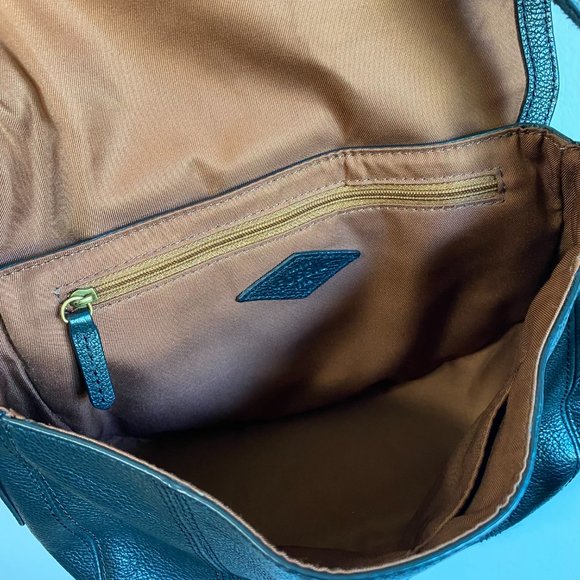 Fossil Black Leather Crossbody Bag Purse Small Adjustable Strap - Picture 8 of 13